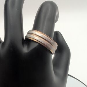 NWOT Elegant Two-Tone Men's Ring Stainless Steel